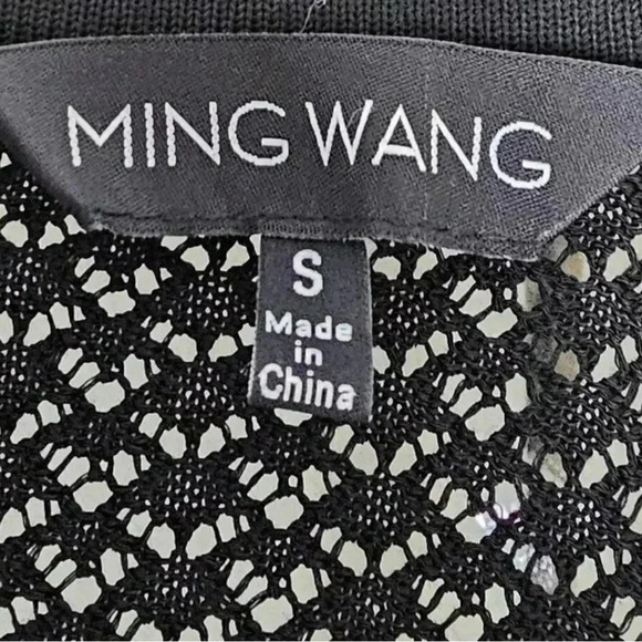 Ming Wang cardigan jacket blackk white stripes knit excellent Size S - Picture 5 of 7